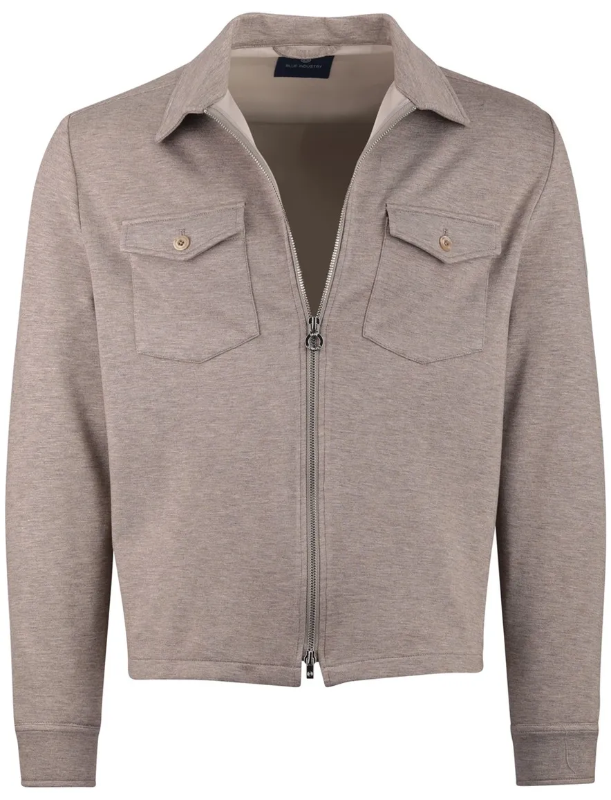 Blue Industry overshirt beige borstzakken rits