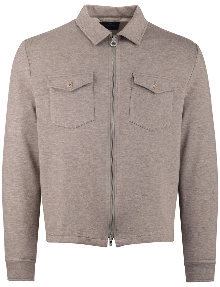 Blue Industry overshirt beige borstzakken rits