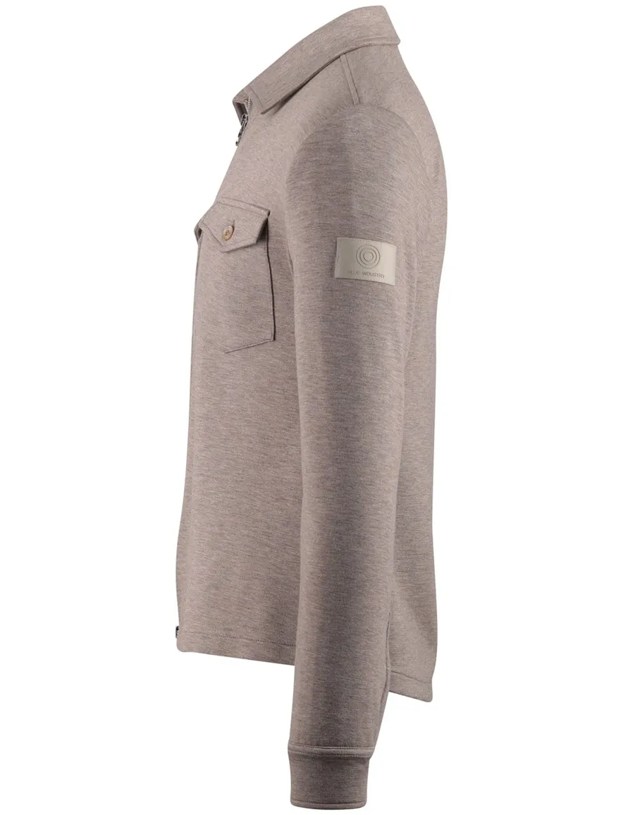 Beige overshirt Blue Industry normale fit rits