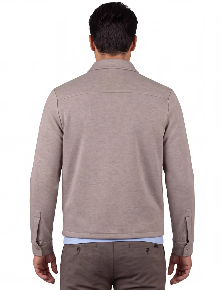 Beige overshirt Blue Industry normale fit rits