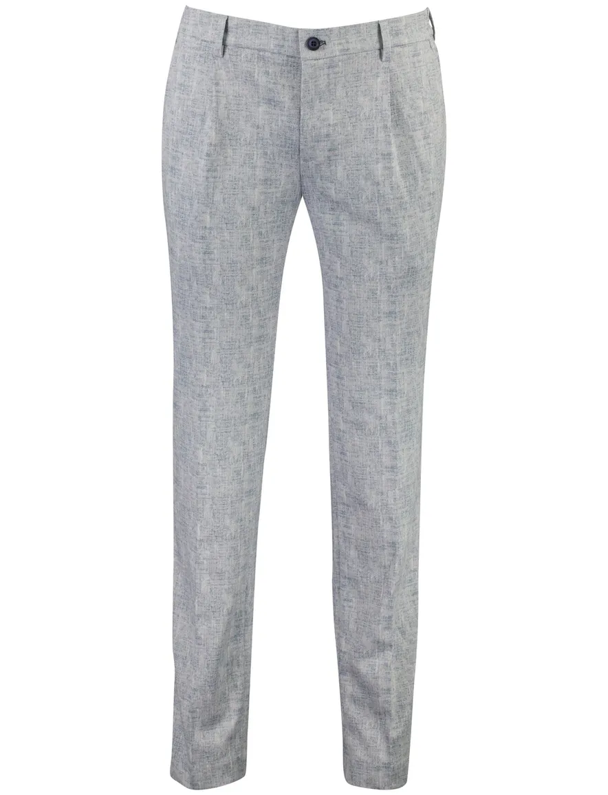 blauw gemeleerde chino Blue Industry Steven