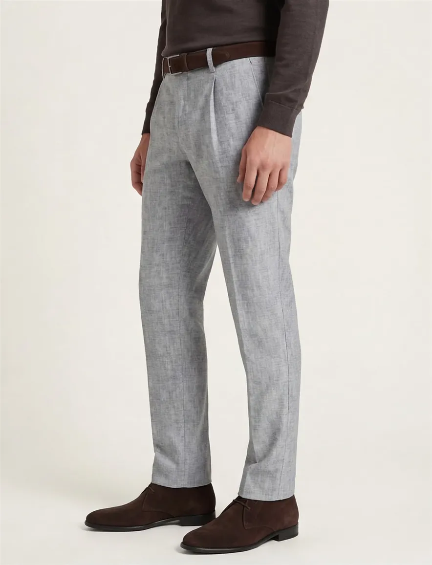 Blue Industry chino blauw gemeleerd