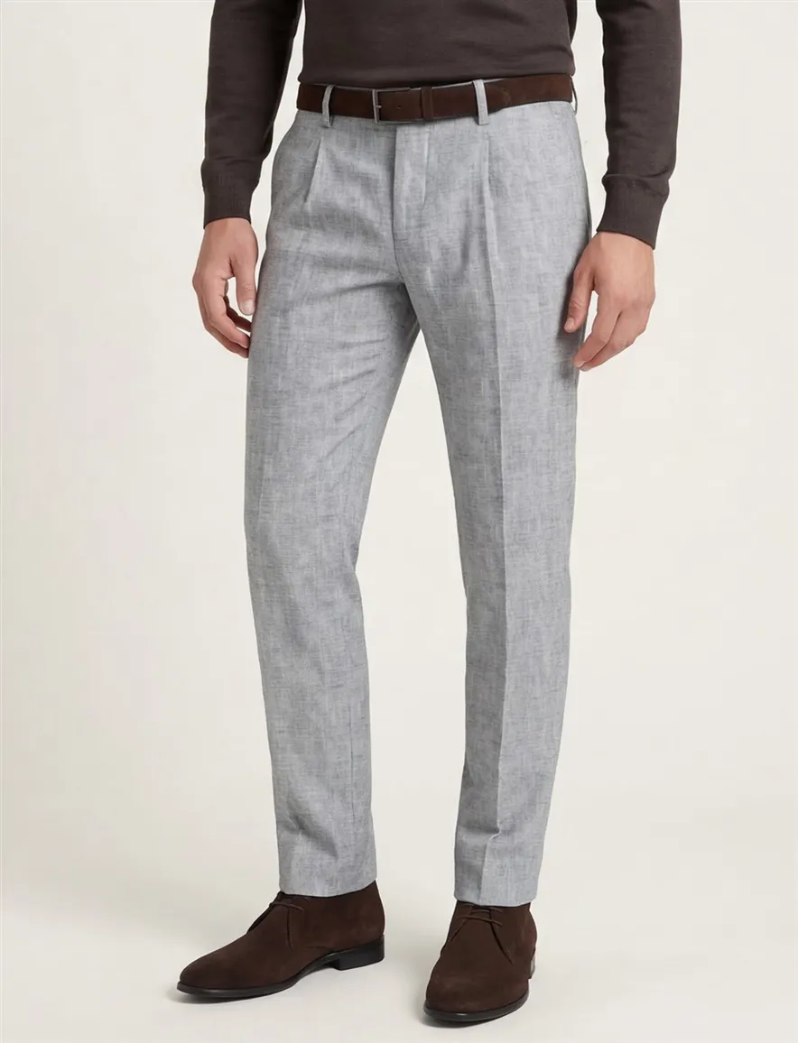 Blue Industry chino blauw gemeleerd
