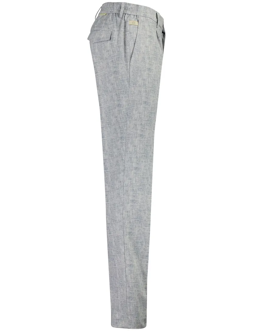 Chino Blue Industry blauw gemeleerd slim fit