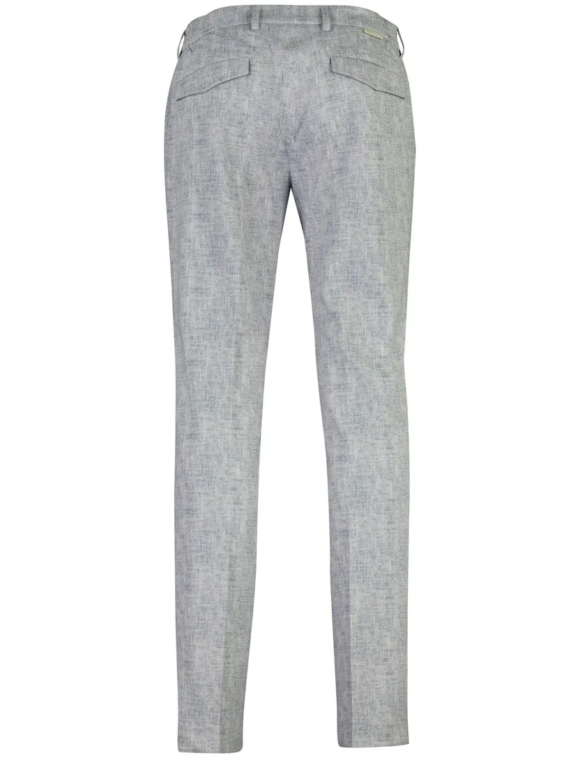 Chino Blue Industry blauw gemeleerd slim fit