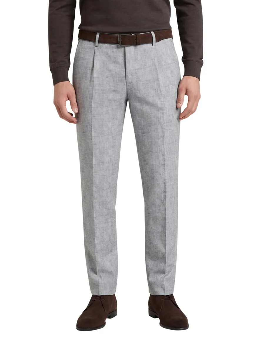 Blue Industry chino blauw gemeleerd