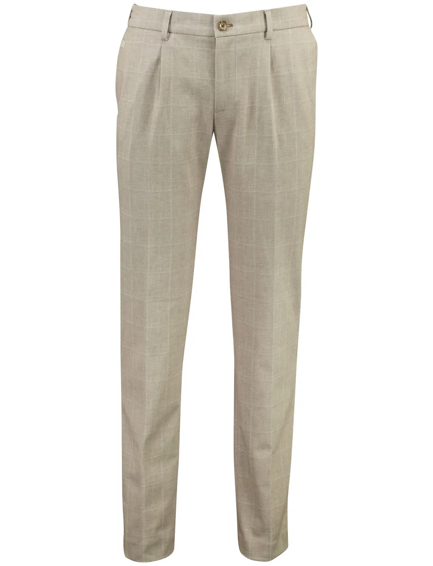 Beige pantalon bandplooi Blue Industry