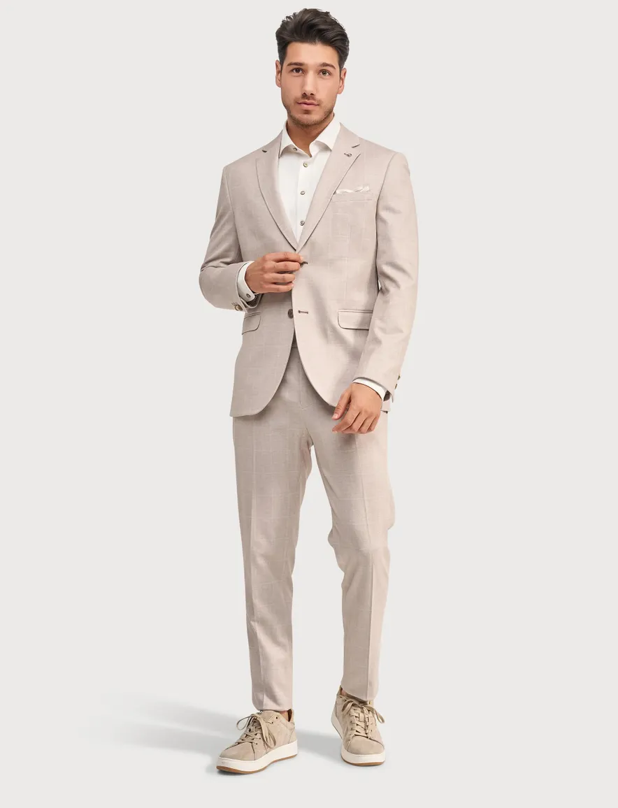 Beige pantalon bandplooi Blue Industry