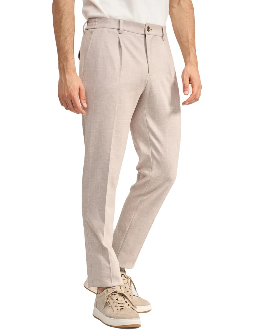 Beige pantalon bandplooi Blue Industry