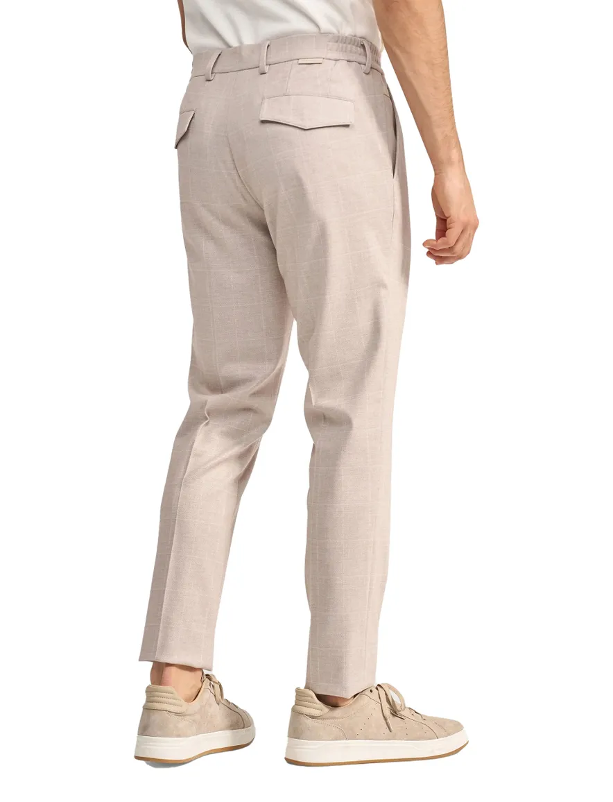 Beige pantalon bandplooi Blue Industry