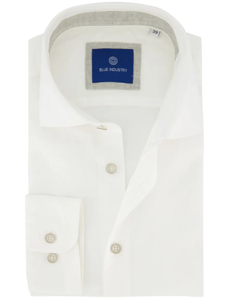 Blue Industry overhemd creme effen