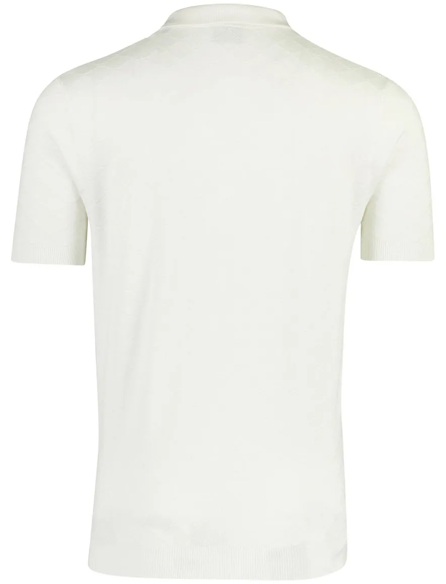 Poloshirt korte mouw Blue Industry creme v-hals
