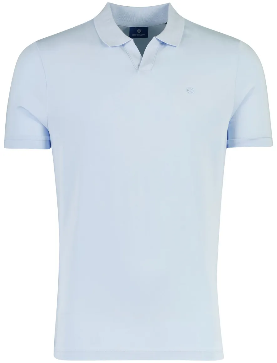 Lichtblauw korte mouw poloshirt Blue Industry regular fit
