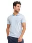 Polo korte mouw Blue Industry effen lichtblauw v-hals