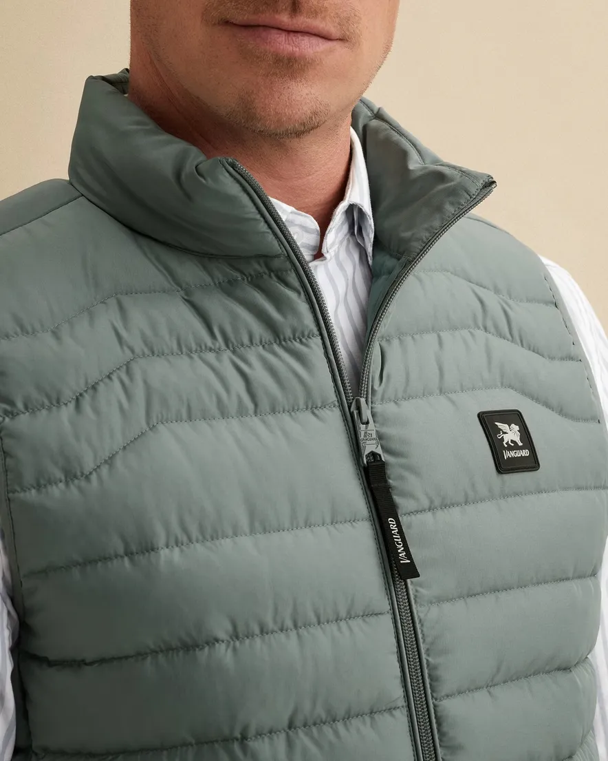 Vanguard bodywarmer groen effen gewatteerd
