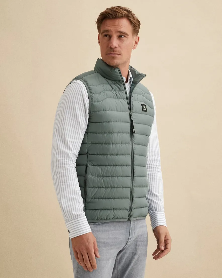 Vanguard bodywarmer groen effen gewatteerd