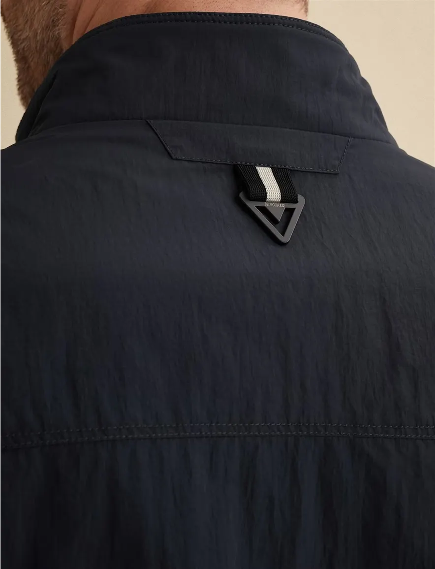 Donkerblauwe tussenjas Vanguard steekzakken met knoop