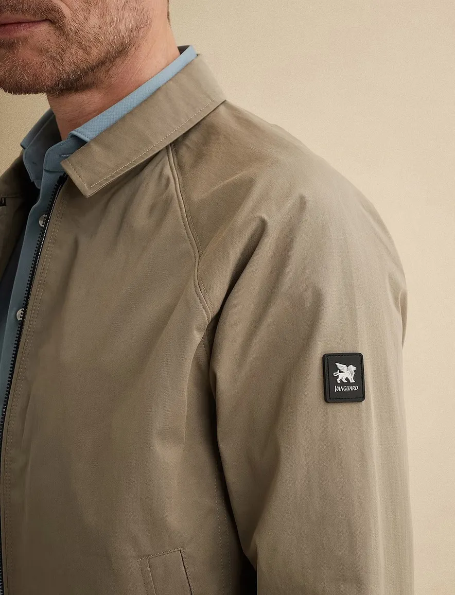 Vanguard tussenjas beige effen normale fit