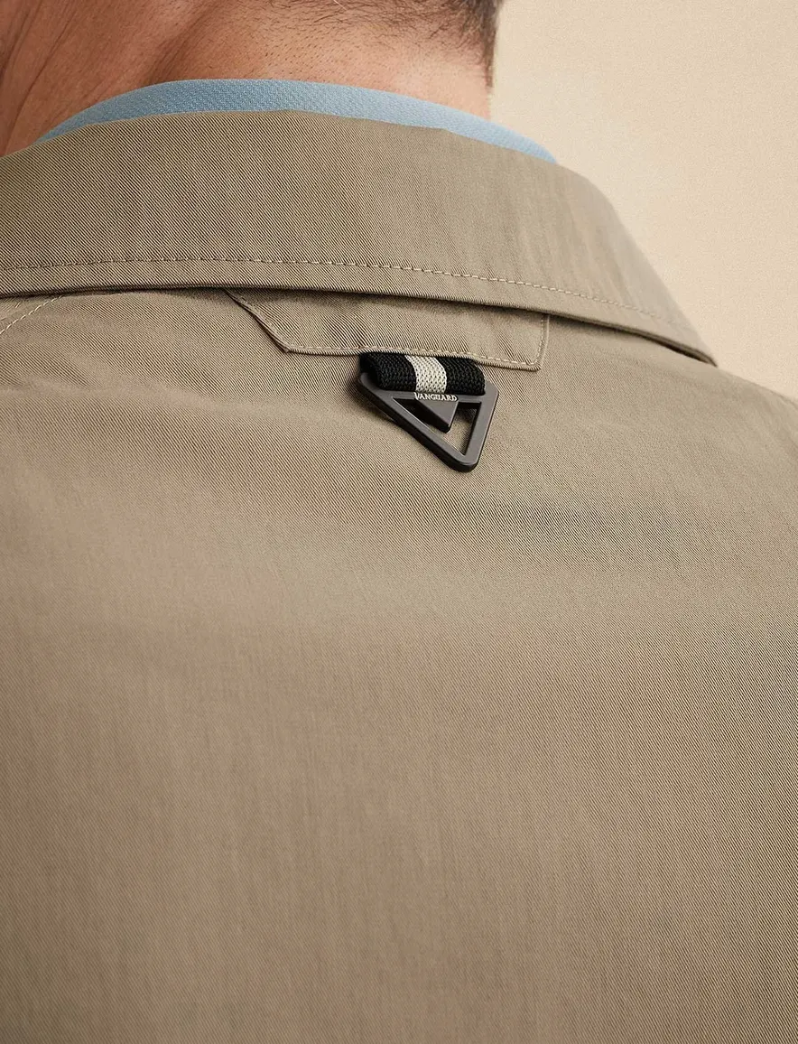 Vanguard tussenjas beige effen normale fit