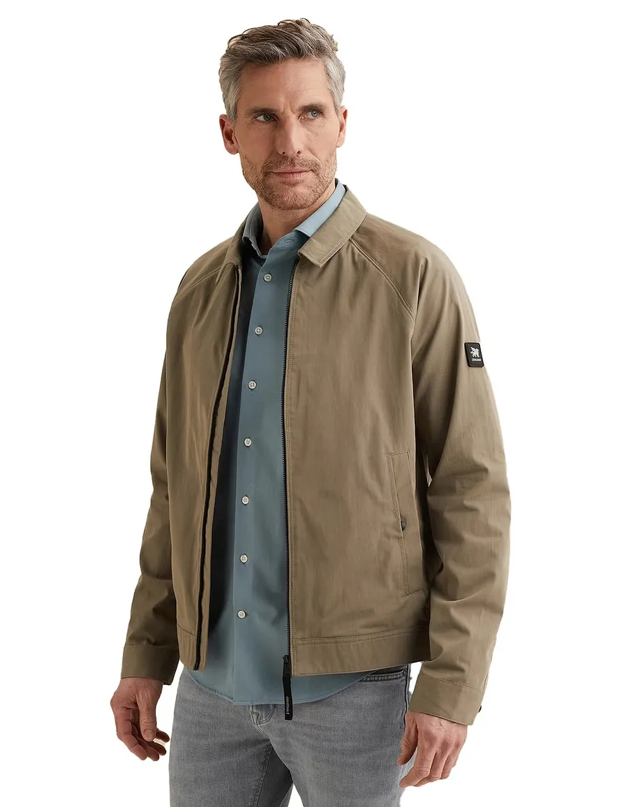 Vanguard tussenjas beige effen normale fit