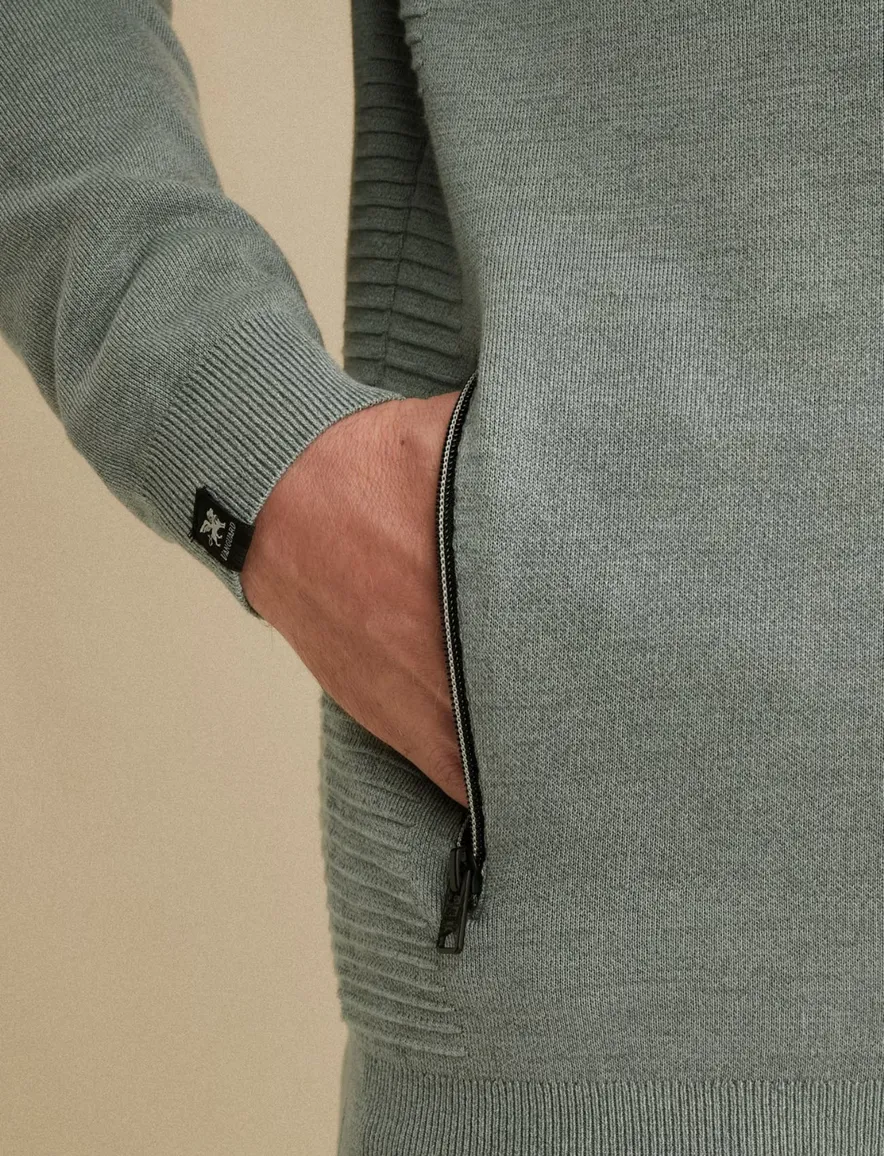 Vanguard Vest groen katoen modal gebreid
