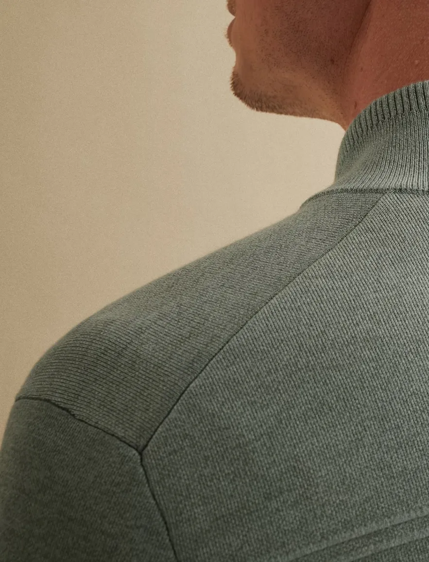 Vanguard Vest groen katoen modal gebreid