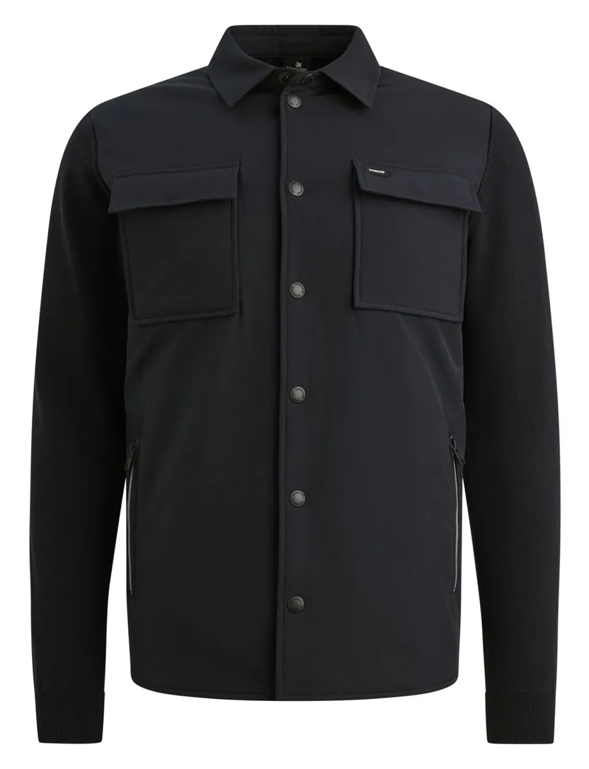 Navy overshirt Vanguard dubbele borstzak normale fit