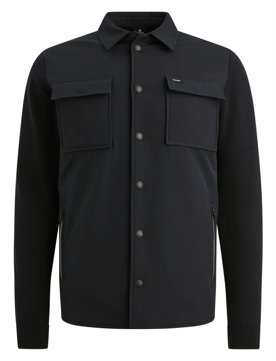 Vanguard overshirt dubbele borstzak navy