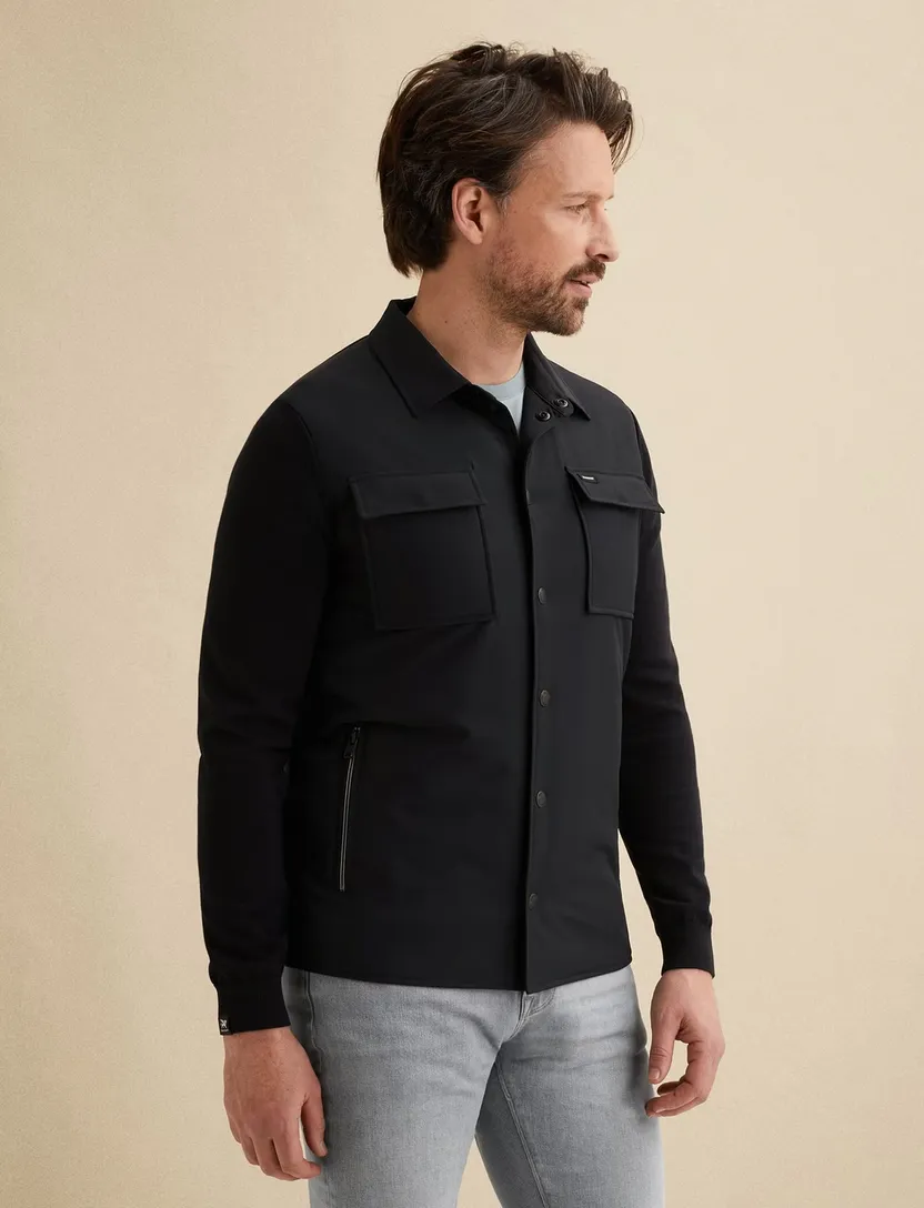 Navy overshirt Vanguard dubbele borstzak normale fit