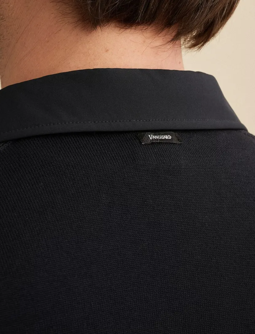 Navy overshirt Vanguard dubbele borstzak normale fit
