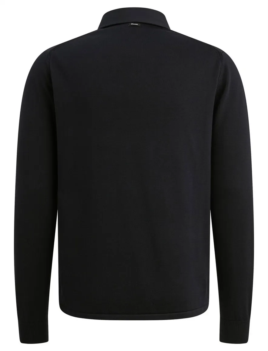 Vanguard donkerblauw overshirt effen borstzakken