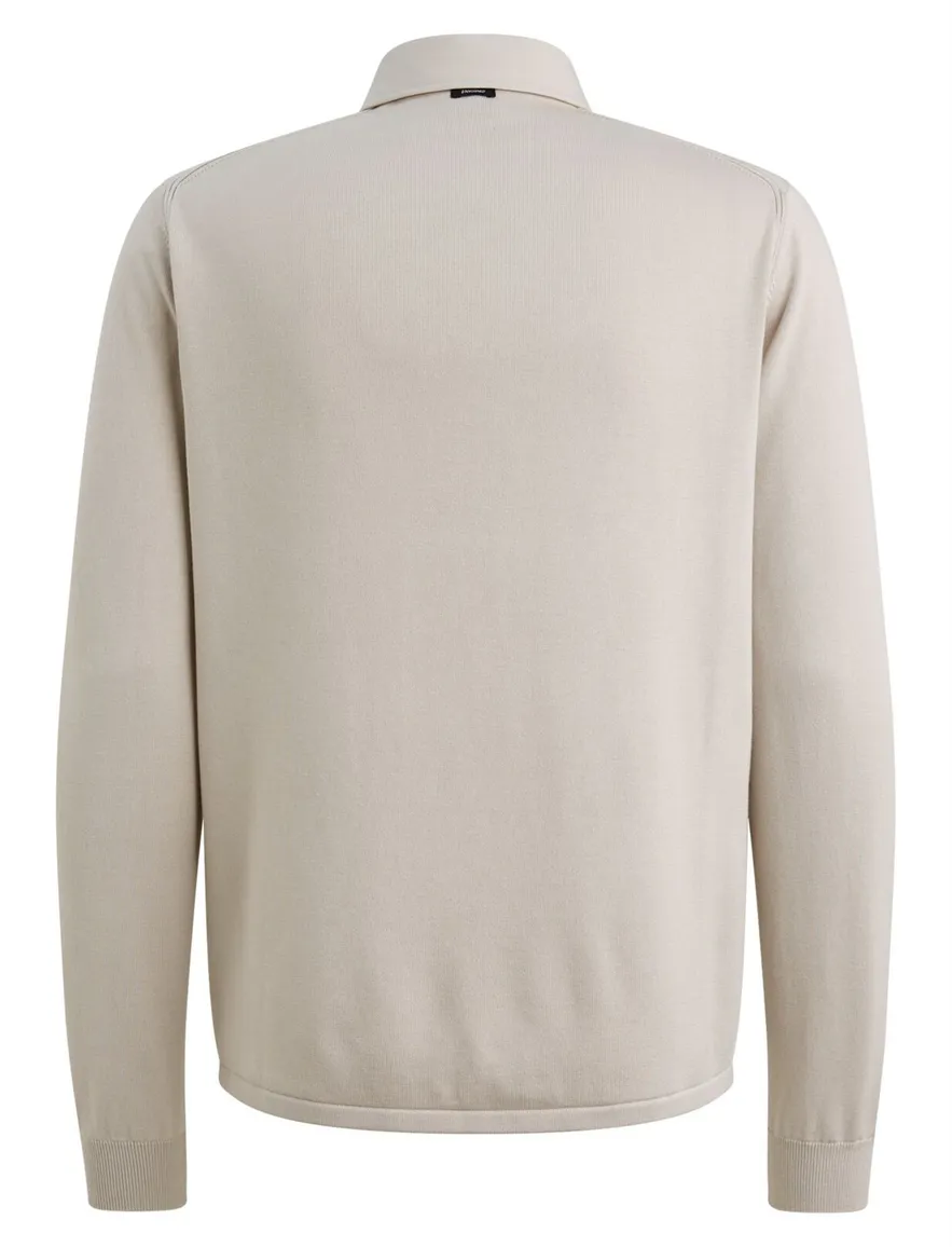 Vanguard overshirt normale fit beige effen