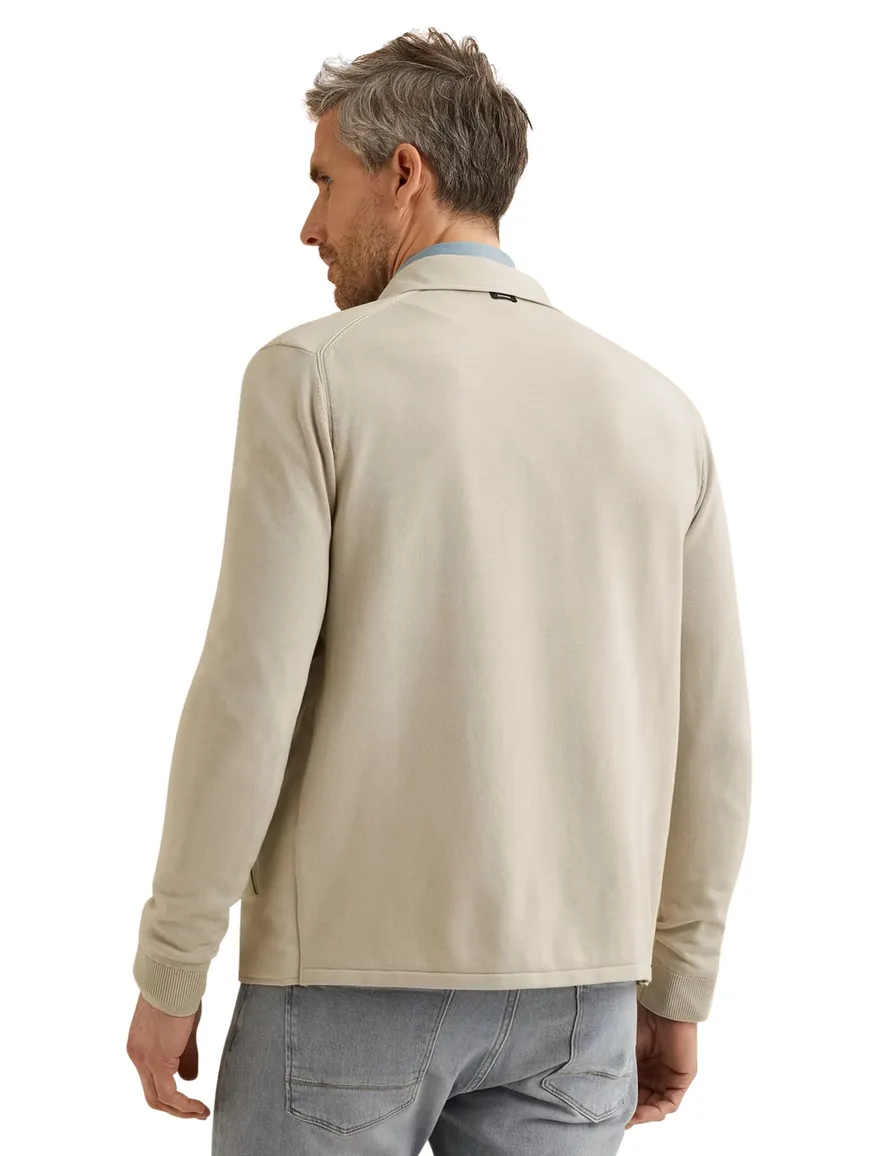 Vanguard overshirt normale fit beige effen
