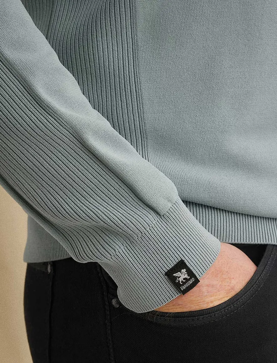 Vanguard Half zip trui blauw