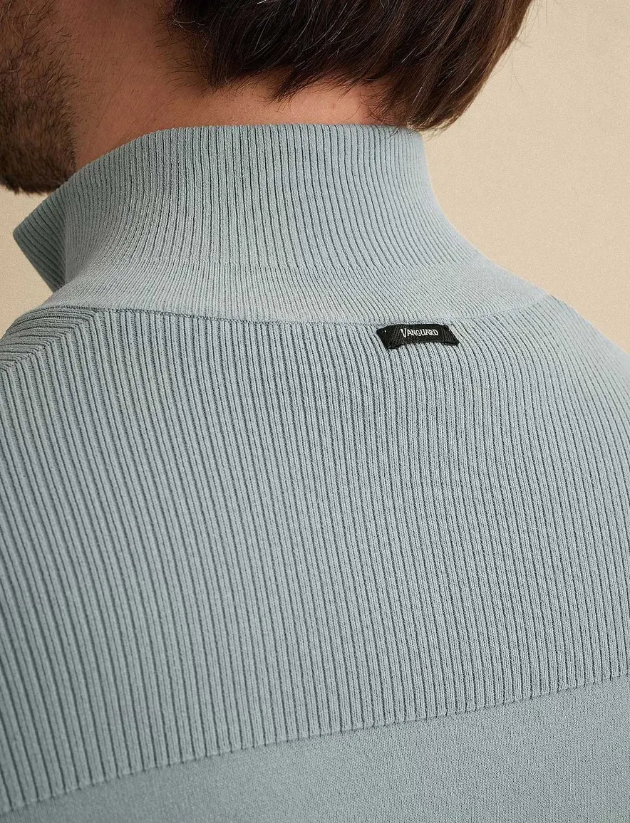 Vanguard Half zip trui blauw