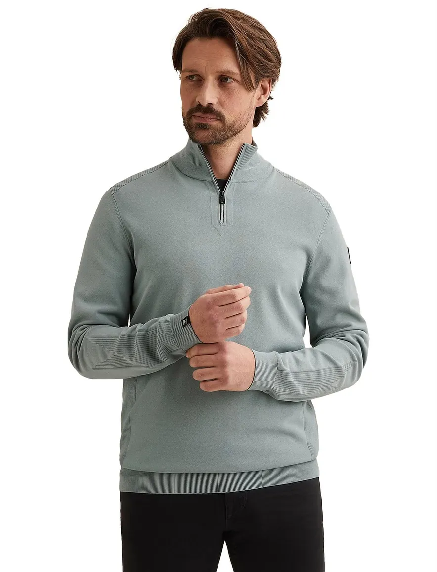 Vanguard Half zip trui blauw
