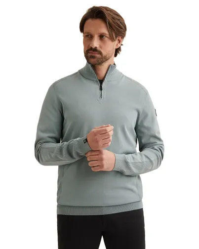 Vanguard Vanguard trui blauw half zip met rits