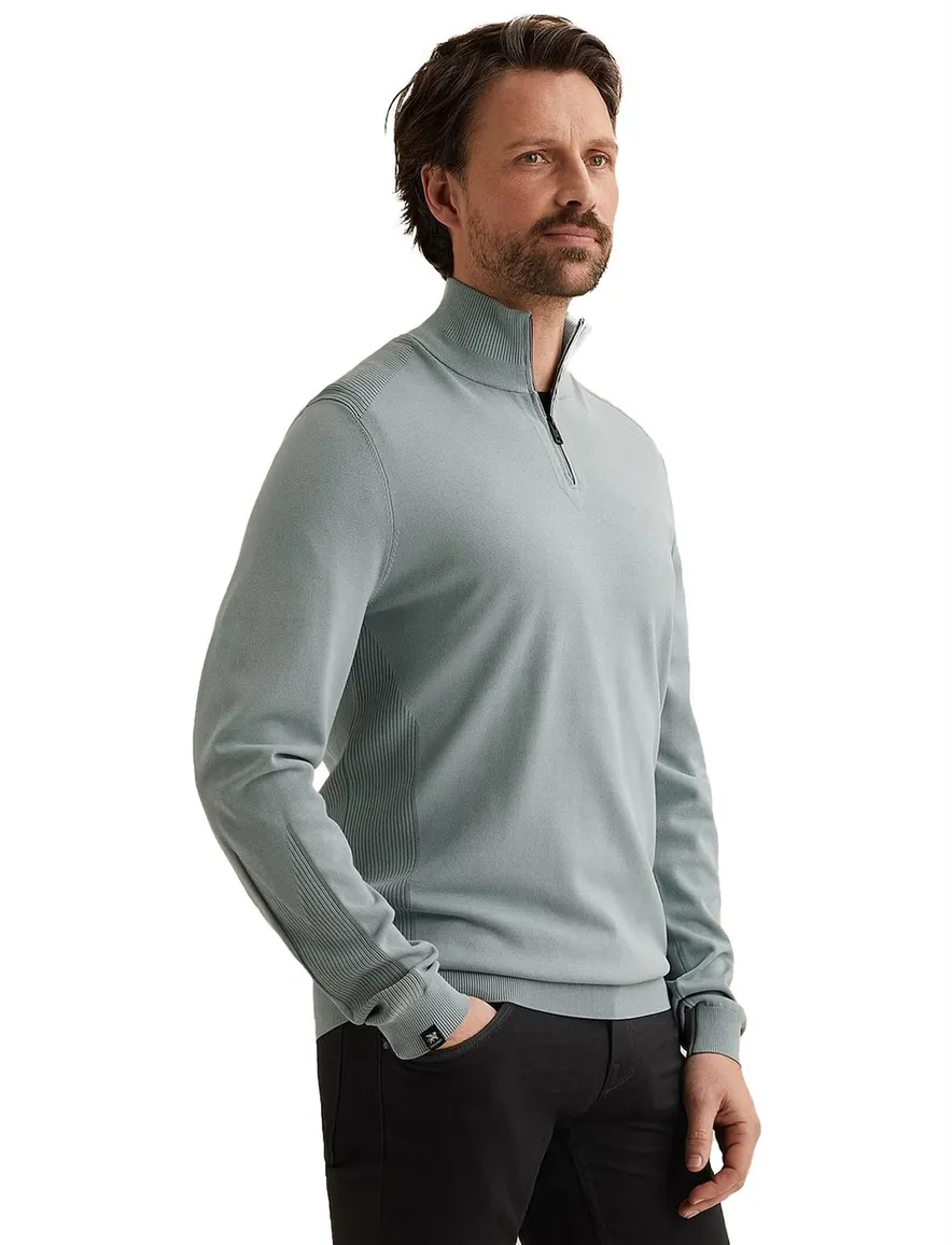 Vanguard Half zip trui blauw