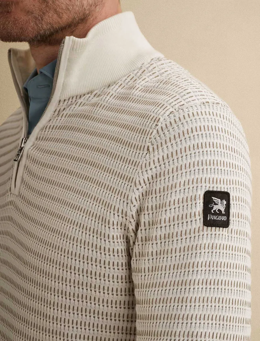 Vanguard Half zip gebroken wit