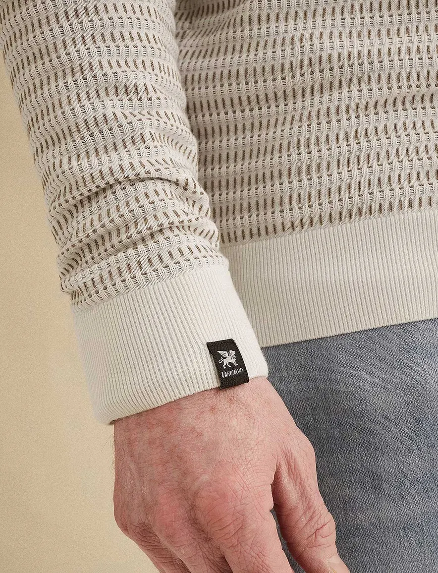 Vanguard Half zip gebroken wit