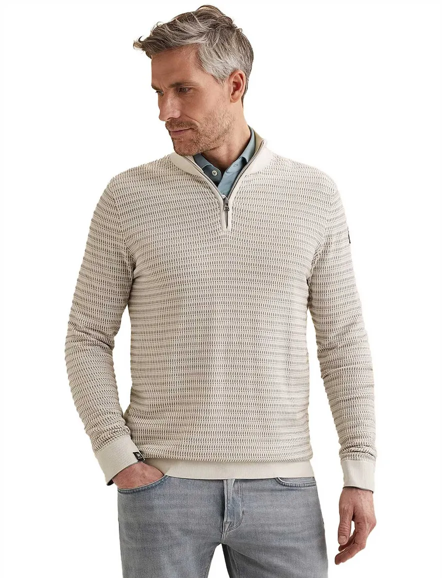 Vanguard Half zip gebroken wit