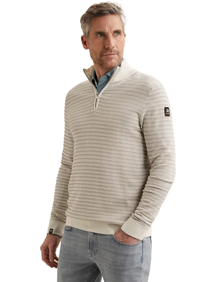 Vanguard Half zip gebroken wit