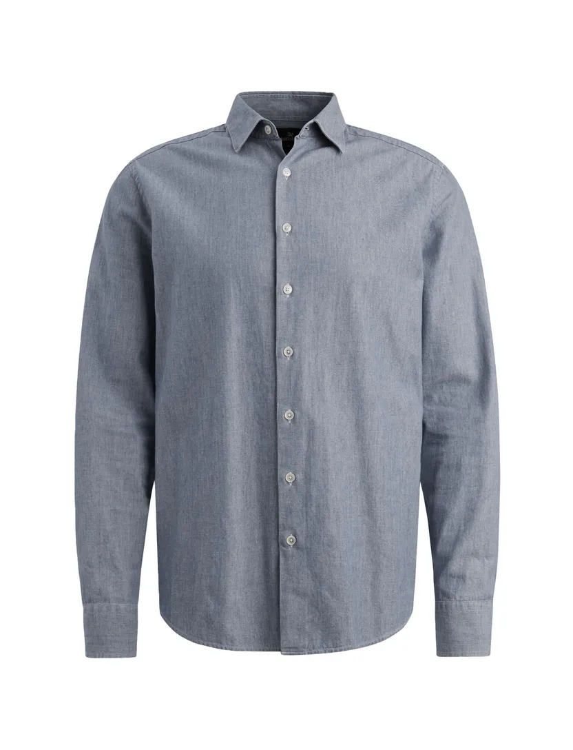 Donkerblauw overhemd Vanguard semi-wide collar
