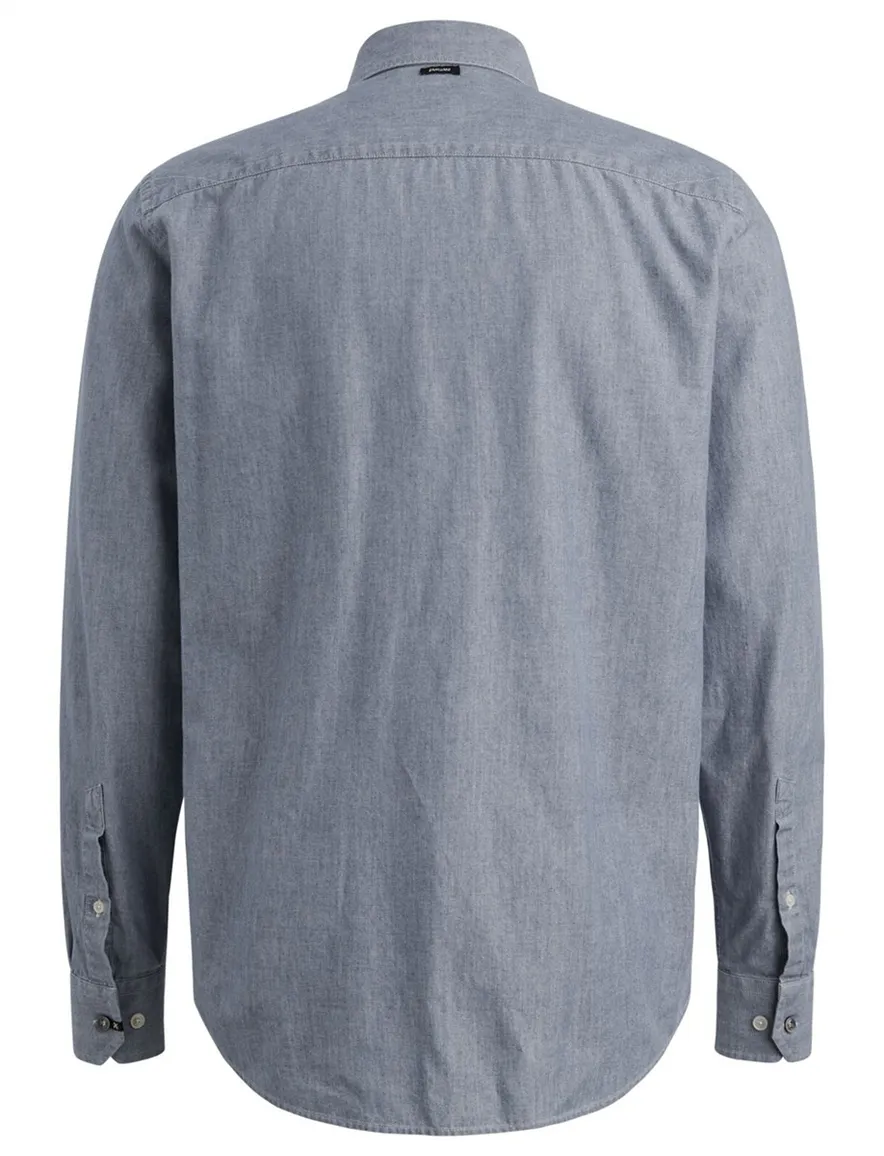 Vanguard Overhemd donkerblauw spijker look