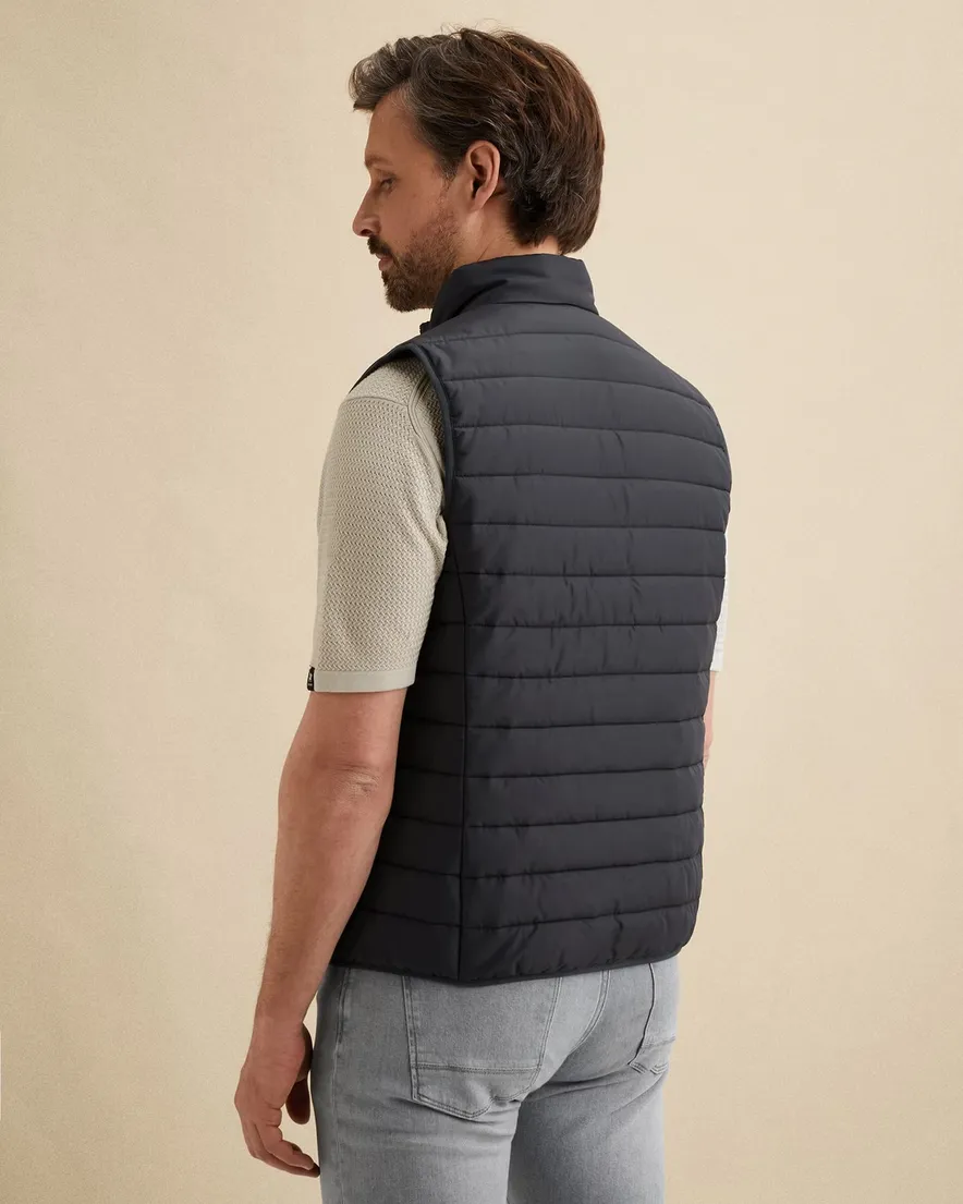 Vanguard bodywarmer donkerblauw effen gewatteerd