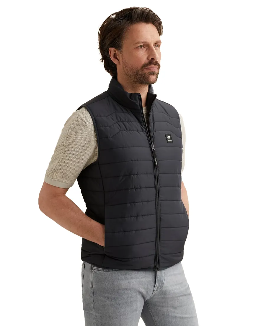 Vanguard bodywarmer donkerblauw effen gewatteerd