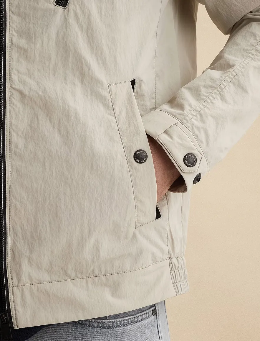 Vanguard Jas Beige zwarte rits waterafstotend