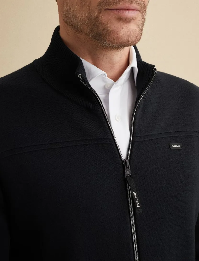 Vanguard vest zwart normale fit gemeeleerd