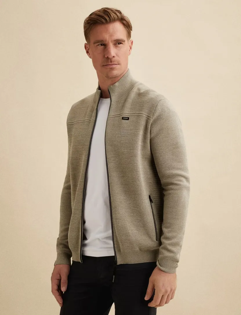 Vest Vanguard beige gemeleerd normale fit
