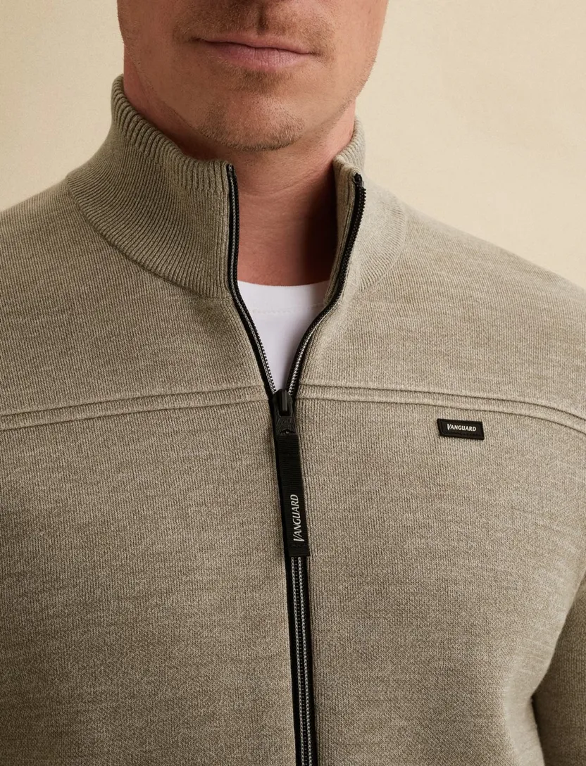 Vest Vanguard beige gemeleerd normale fit